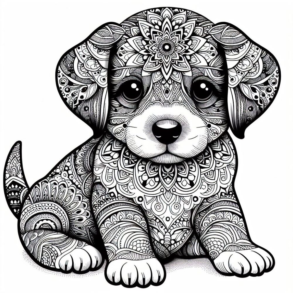 Mandala Chien Imprimer Coloriage De Mandala